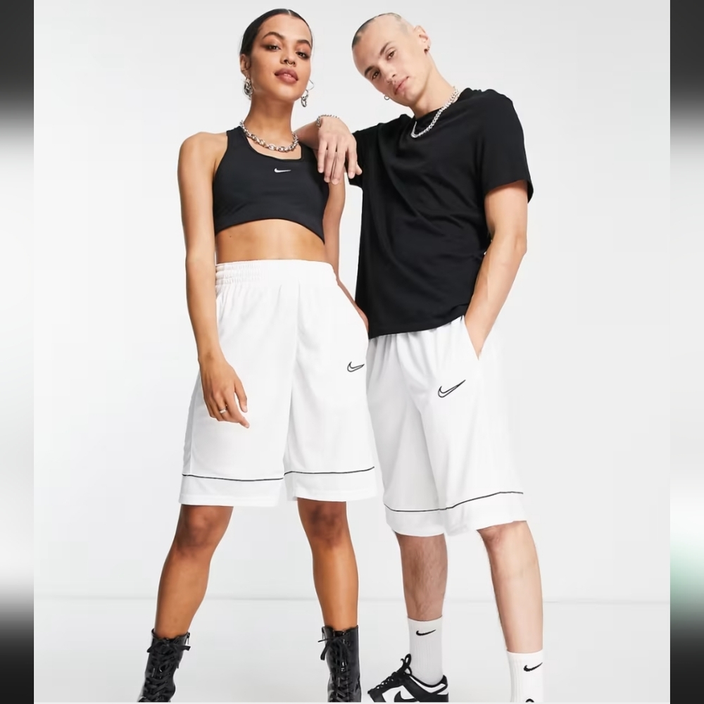 NWOT Nike Basketball Dry-Fit Fastbreak Unisex White Basketball Shorts Small